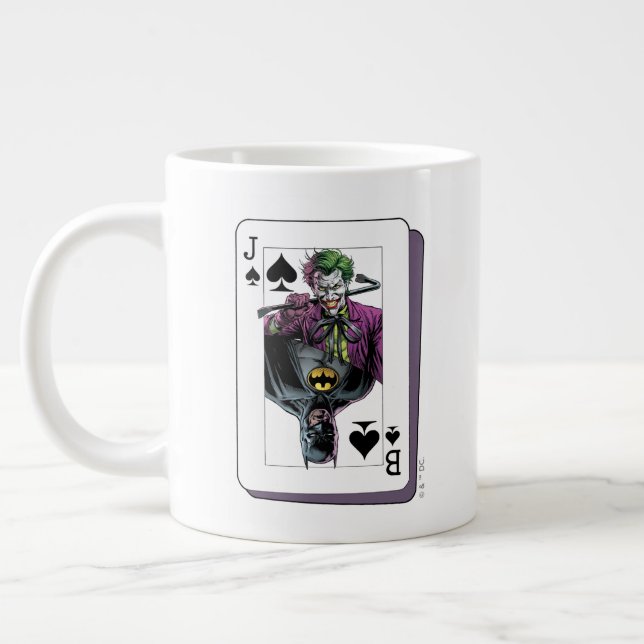 Grande Tasse Joker and Batman Spade Playing Card Illustration (Gauche)