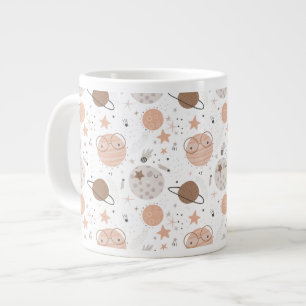 Grande Tasse Joli Motif Doodle Planet