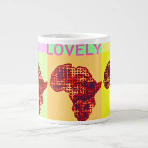 Grande Tasse Jolie Afrique couleurs Accueil Boire jumbo Café Mu