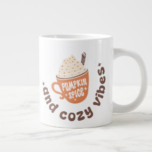 Grande Tasse Jolies épices de citrouille d'automne et ambiances