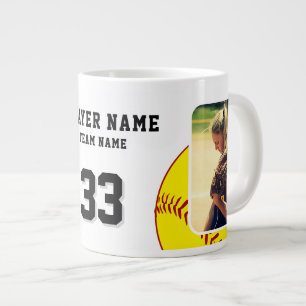 Grande Tasse Joueuse de softball Nom Numéro Équipe 2 Photos