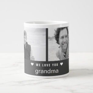 Grande Tasse Jour des grands-parents moderne Photo noir et blan