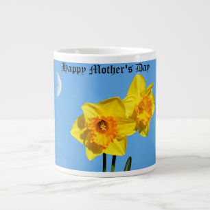 Grande Tasse Joyeuse Fête des Mères Daffodils Médaille d'or fle