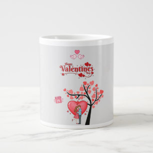 Grande Tasse Joyeuse Saint-Valentin – Couple romantique 