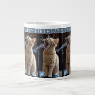 Grande Tasse Joyeux Anniversaire Cute Chats Chantant