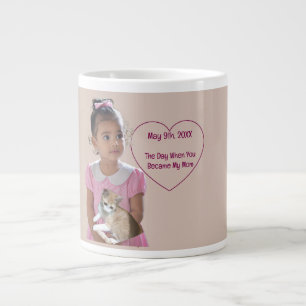 Grande Tasse Joyeux Anniversaire Photos Chat & Maman