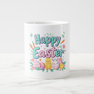 Grande Tasse Joyeux lapin de Pâques Printemps Oeuf de Pâques Pâ