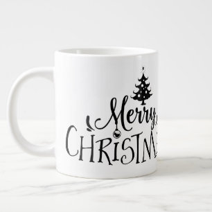 Grande Tasse Joyeux Noël avec Citation Arbre/Noël /Mug