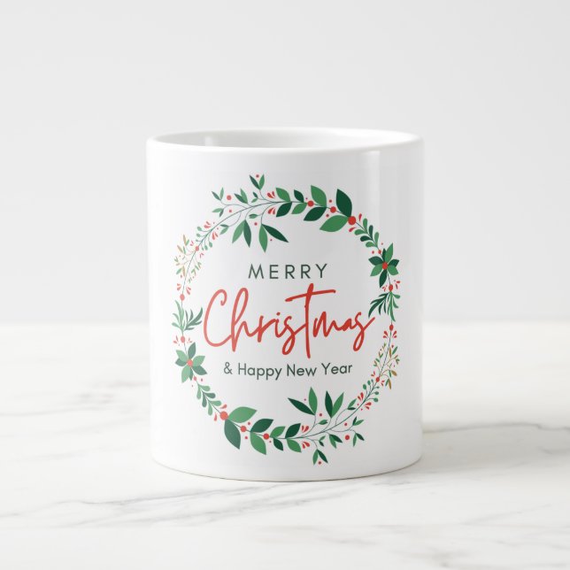 Grande Tasse Joyeux Noël et bonne nouvelle année Bougie de spéc (Devant)