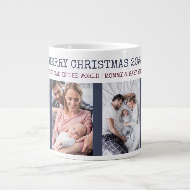 Grande Tasse Joyeux Noël meilleur papa au monde 4 photo (Devant)