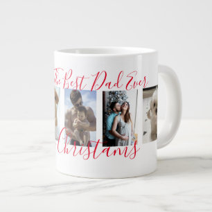 Grande Tasse Joyeux Noël Meilleur papa Ever 5 photo Collage
