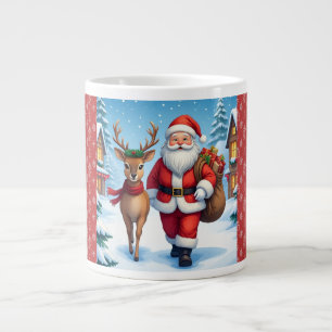 Grande Tasse Joyeux Noël, pays des merveilles de Noël enneigé