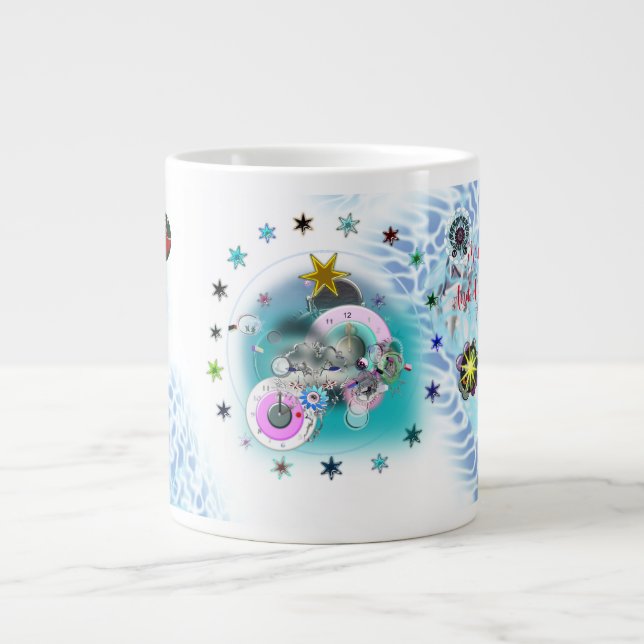 Grande Tasse Joyeux Noël Vent Santa Claus Sock (Devant)