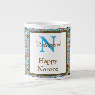 Grande Tasse Joyeux Norooz Perse Nouvel An Monogramme initial