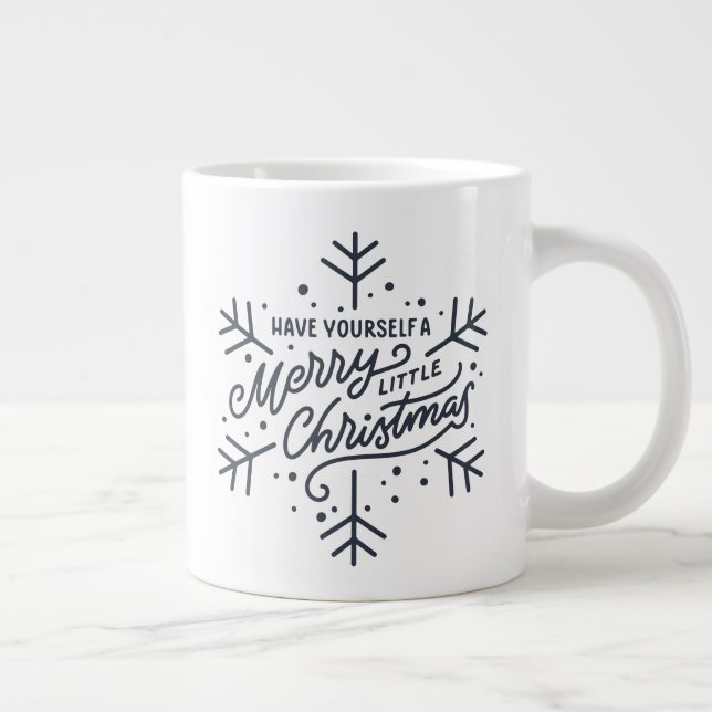 Grande Tasse Joyeux petit Noël - Flocon de neige (Droite)