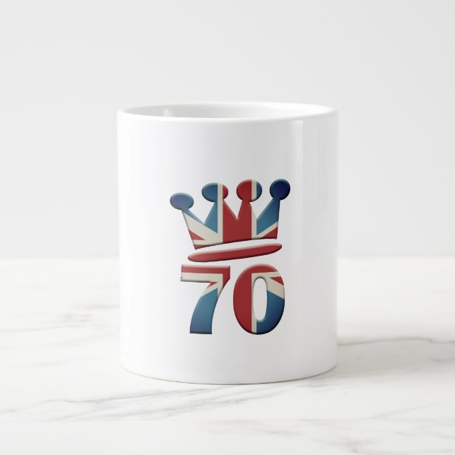 Grande Tasse Jubilé de platine Reine Elizabeth 70 ans (Devant)