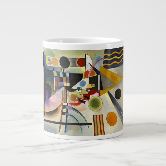 Grande Tasse Kandinsky Art moderne Abstrait coloré (Devant)