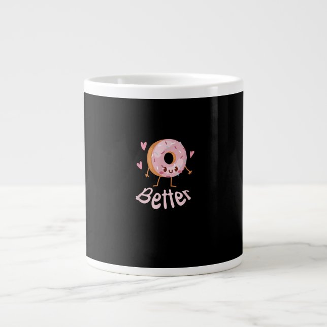 Grande Tasse Kawaii Matching Couple Coffee And Donut Better Tog (Devant)