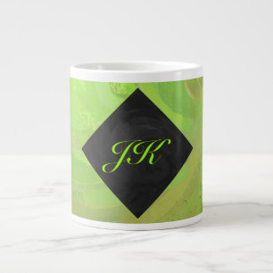 Grande Tasse Kiwi Bash Vert et noir Monogramme