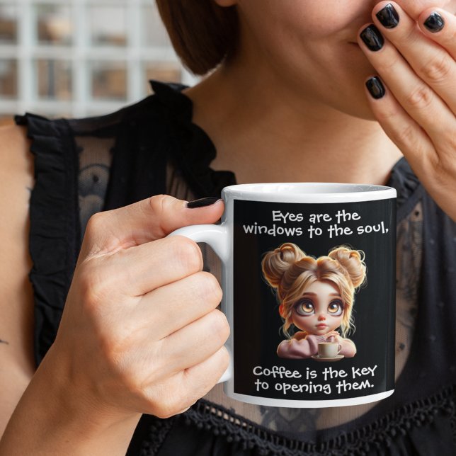 Grande Tasse La clé est le café (Créateur téléchargé)