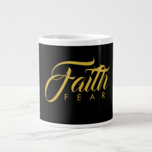 Grande Tasse La foi sur la peur de l'or et du noir
