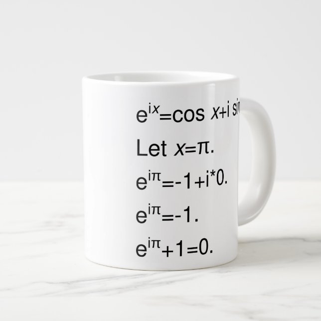 Grande Tasse La formule d'Euler, la dérivation de l'identité (Devant droit)
