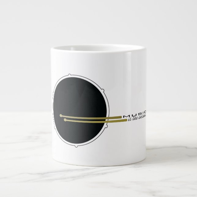 Grande Tasse La musique est la réponse, Citation inspirante de  (Devant)