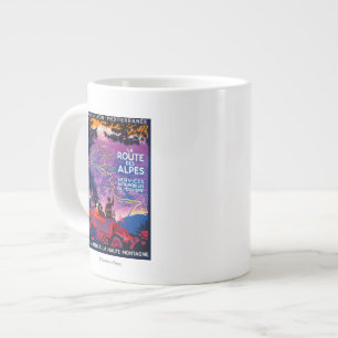 Grande Tasse La Route des Alpes Poster Vintage Europe
