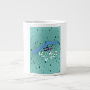 Grande Tasse lac Arvo carte de voyage Italie