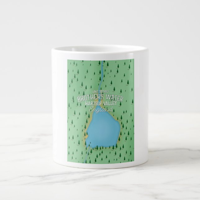 Grande Tasse Lac Buttermere, affiche de voyage du district des  (Devant)