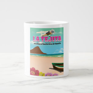 Grande Tasse L'affiche de voyage de plage de La Tejita Tenerife