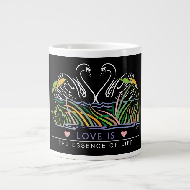 Grande Tasse L'amour est l'essence de la vie (Devant)