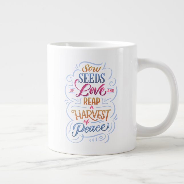 Grande Tasse L'amour et la paix (Droite)