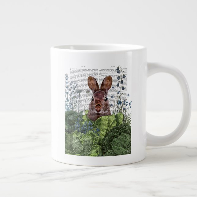 Grande Tasse Lapin dans une patte de chou (Droite)