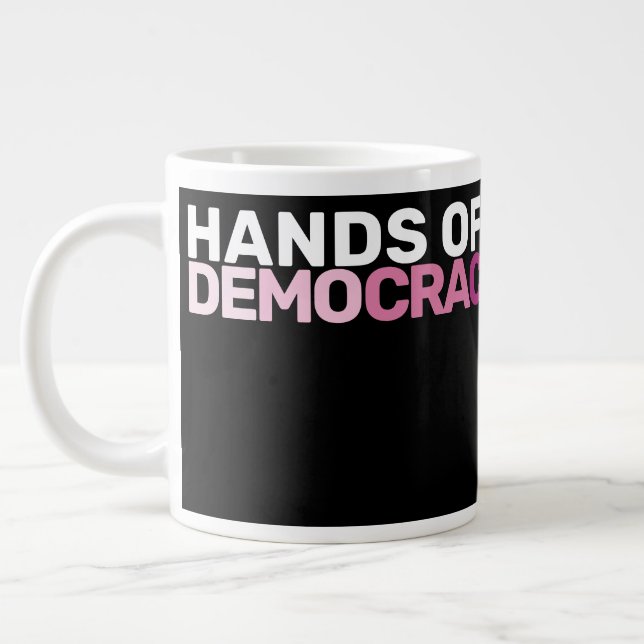 Grande Tasse L'Art Féministe Grave De La Manifestation Met La D (Gauche)