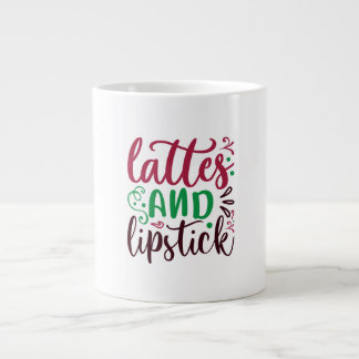Grande Tasse lattes et rouge à lèvres