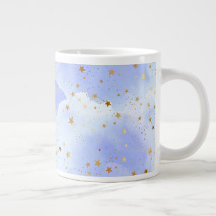 Grande Tasse Lavendar Golden Star Motif