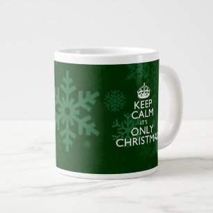 Grande Tasse Le calme, ce n'est que Noël sur les flocons de ne
