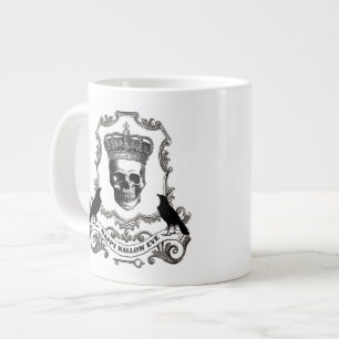 Grande Tasse Le crâne d'Halloween vintage et couronné