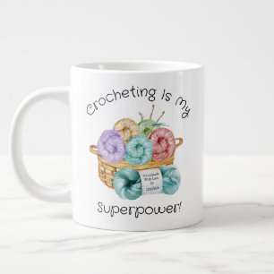 Grande Tasse Le crochet est mon superpouvoir Personnalisé