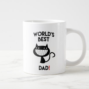 Grande Tasse Le meilleur papa du monde ! Dessin de Fun cat