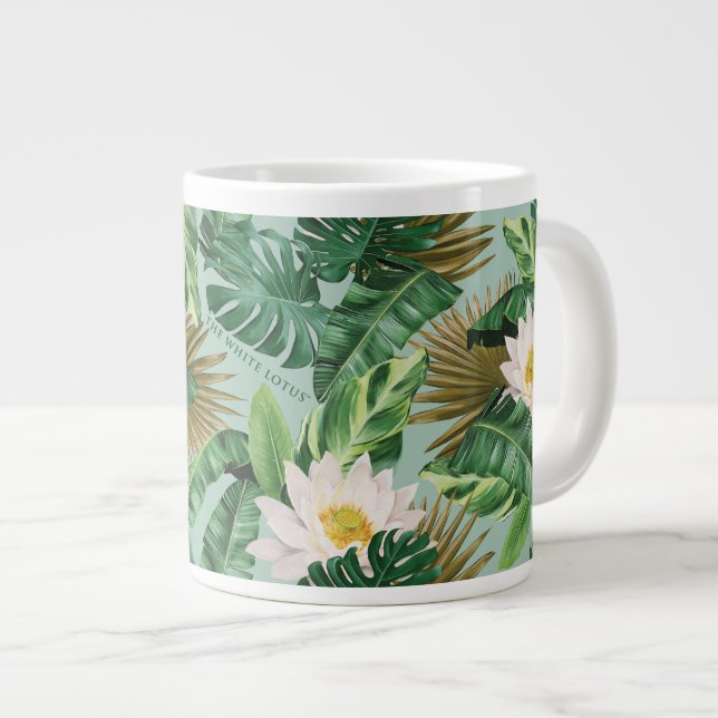 Grande Tasse Le Motif blanc Lotus Tropical Canopy (Devant droit)
