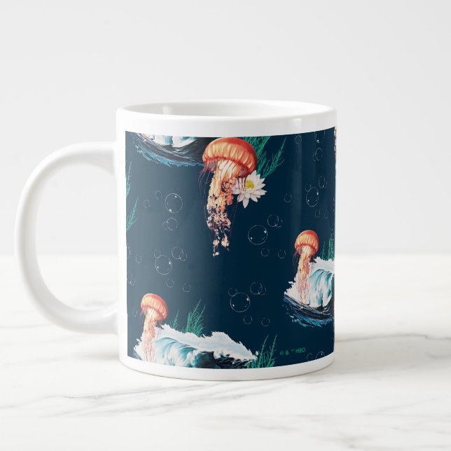 Grande Tasse Le Motif de la méduse blanche Lotus Ocean (Gauche)