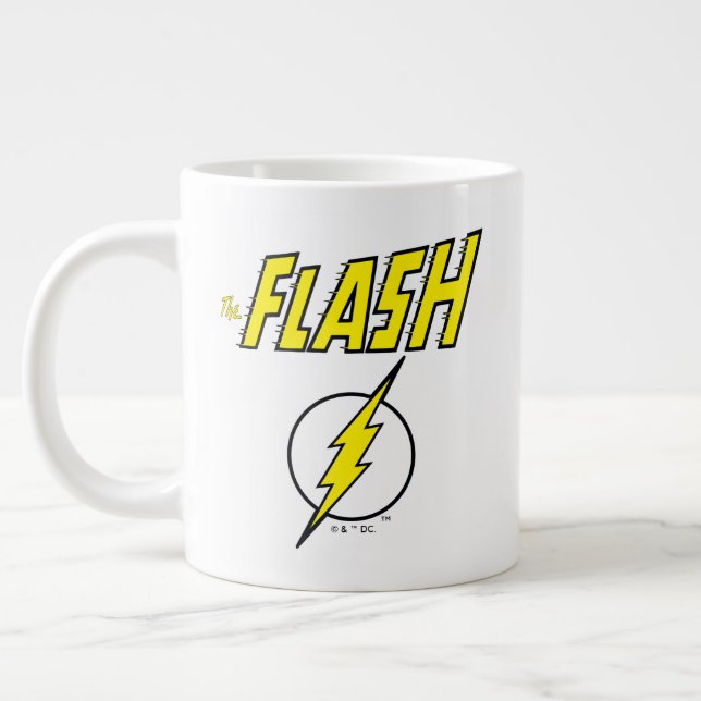 Grande Tasse Le nom Flash et logo d'éclair (Gauche)