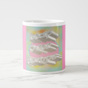 Grande Tasse Leap Over Humps art design brumeux pastels et blan