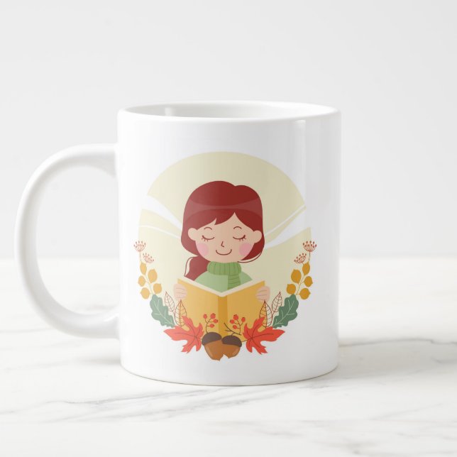 Grande Tasse Lecteur d'automne (Gauche)