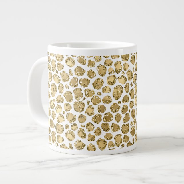 Grande Tasse Leopard de la Parties scintillant Gold Glitz     (Devant gauche)