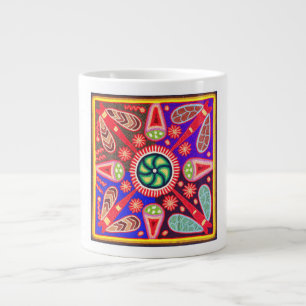 Grande Tasse Les couleurs vives des Huichol autochtones