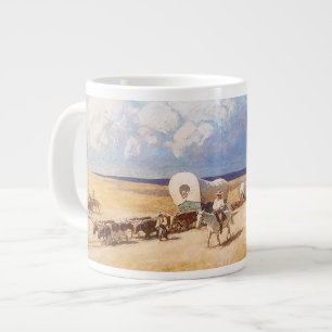 Grande Tasse Les Cowboys occidentaux Vintages, Wyeth aux Wagons