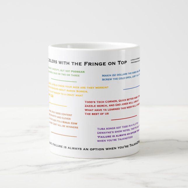 Grande Tasse Les jeunes avec la frange en haut (Devant)